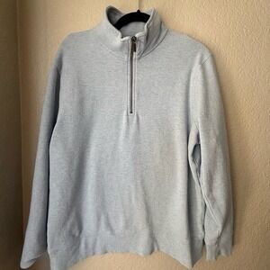 Nordstrom 100% Cotton Mens Sweater M 1/4 Quarter Zip Collared Pullover